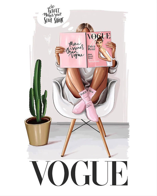 Vogue fashion tema plakat - unik og dekorativ
