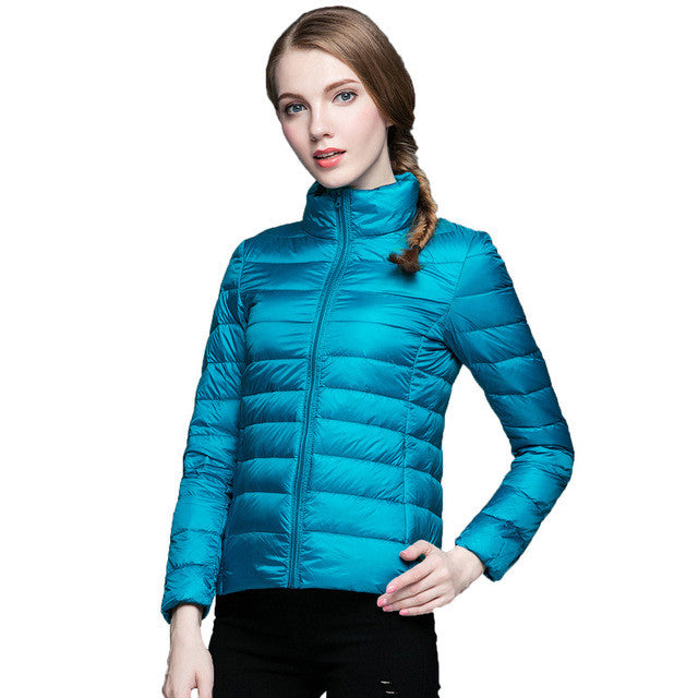 Ultra-let slim-fit dame dunjakke